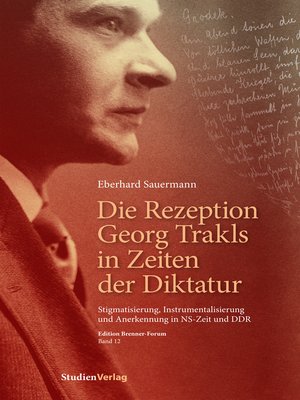 cover image of Die Rezeption Georg Trakls in Zeiten der Diktatur